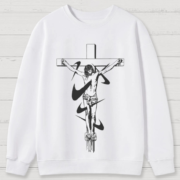 Jesus on the Cross Cotton Sweatshirts