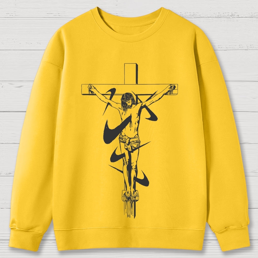Jesus on the Cross Cotton Sweatshirts