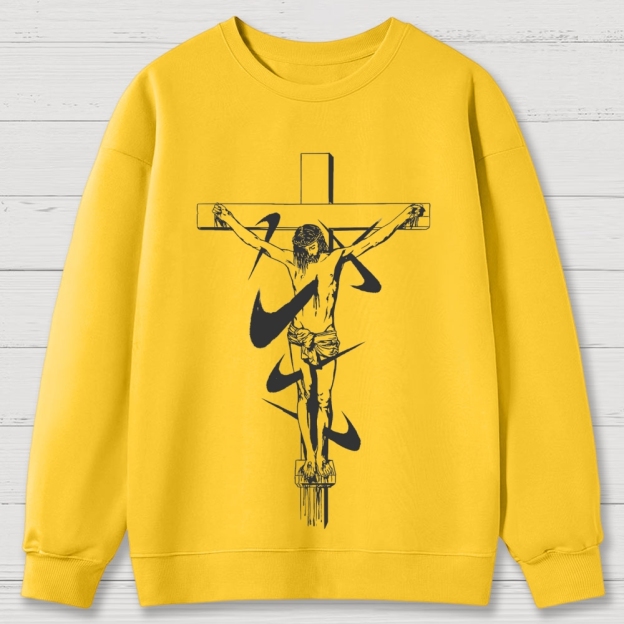 Jesus on the Cross Cotton Sweatshirts