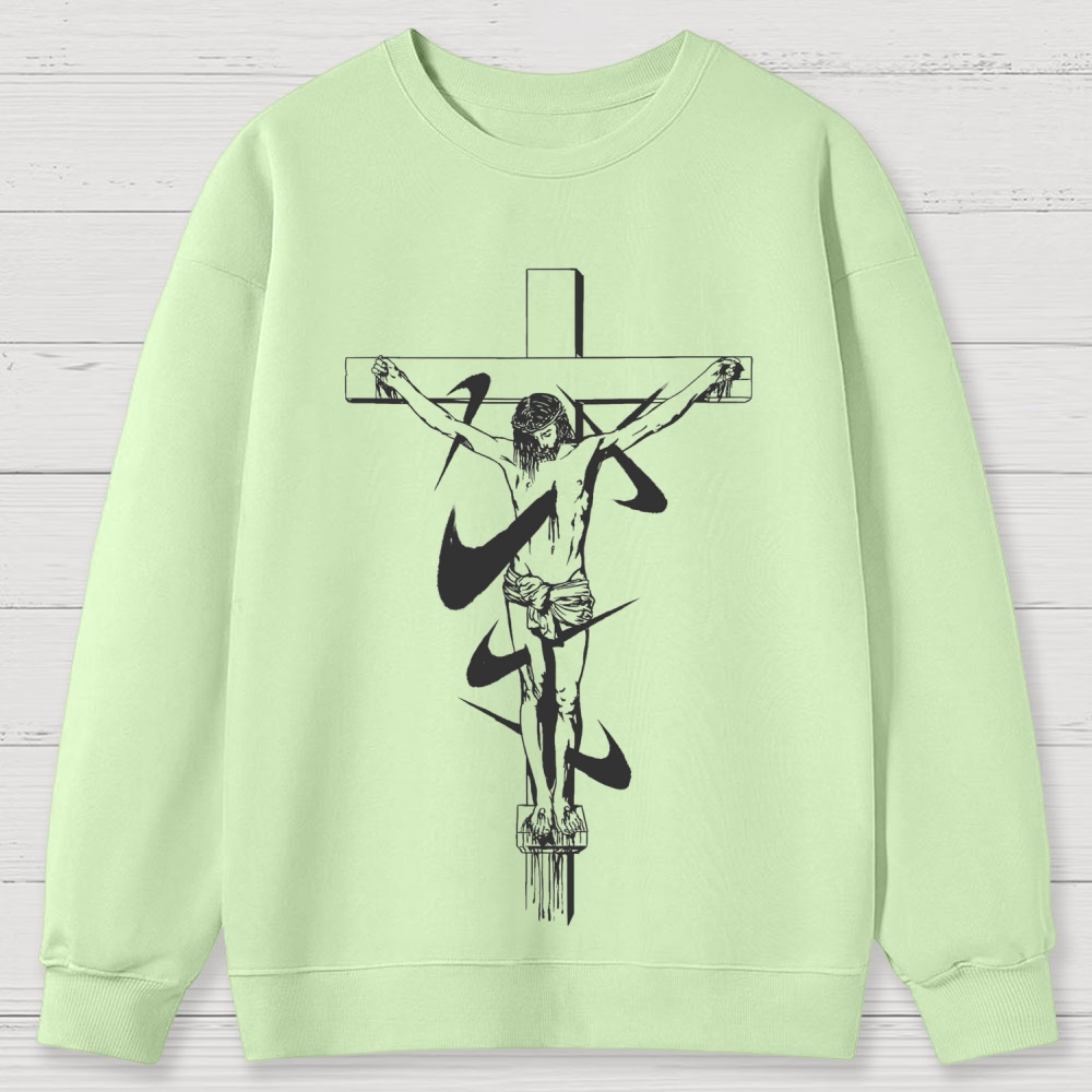 Jesus on the Cross Cotton Sweatshirts