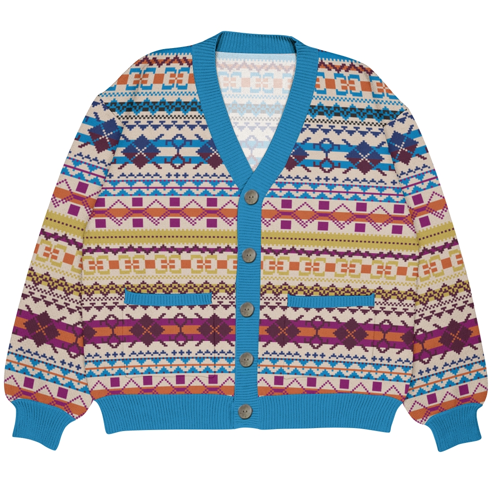 Mosaic Ugly Cardigan Sweater