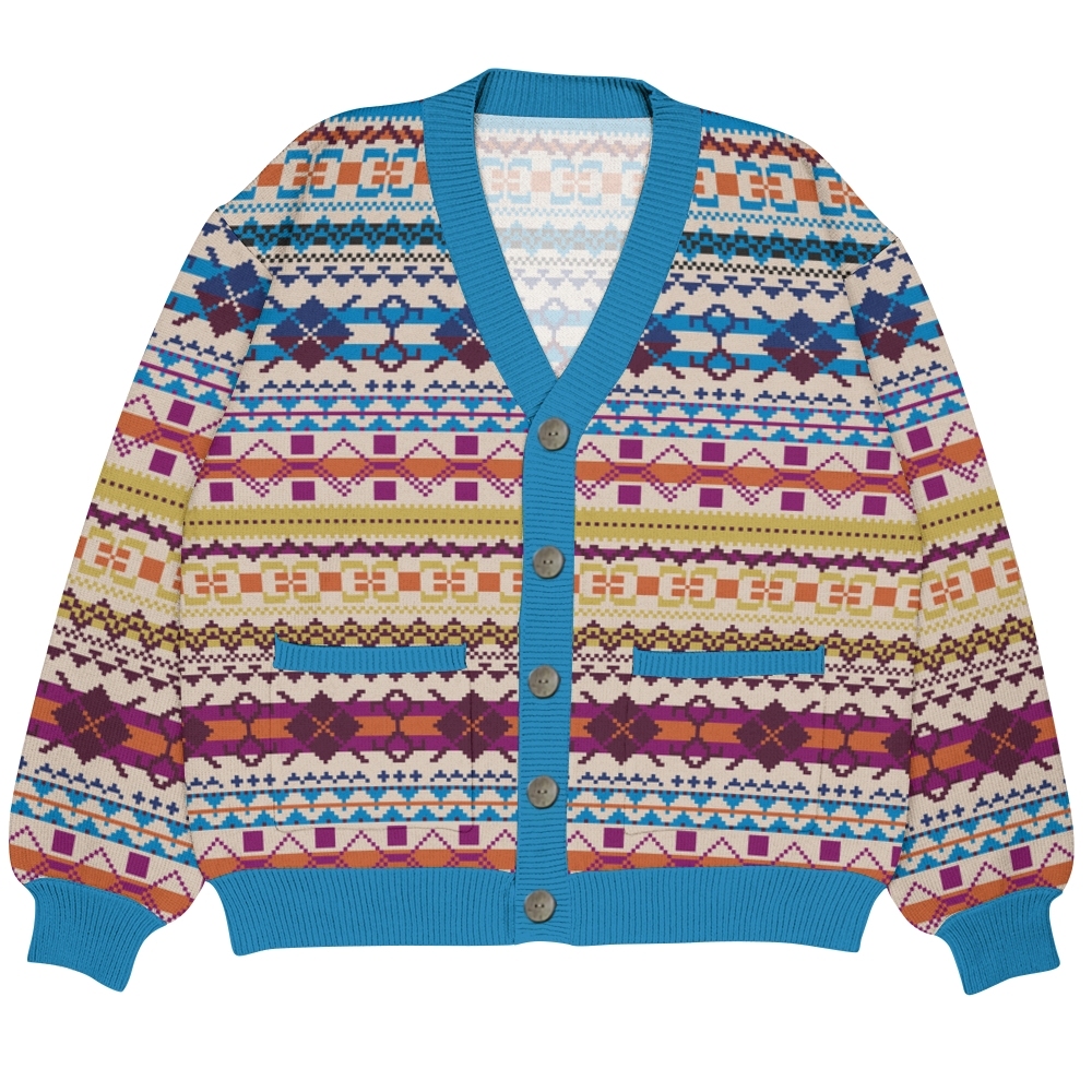 Mosaic Ugly Cardigan Sweater