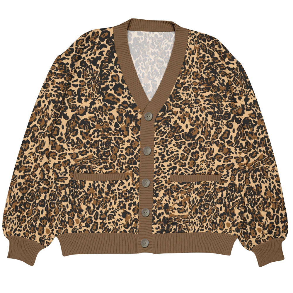 Leopard print Ugly Cardigan Sweater