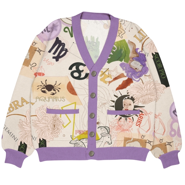 Casablanca Virgo Zodiac Ugly Cardigan Sweater