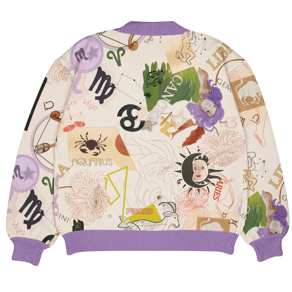 Casablanca Virgo Zodiac Ugly Cardigan Sweater