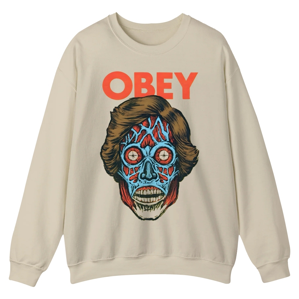 Obey movie Casual Crewneck Sweatshirt
