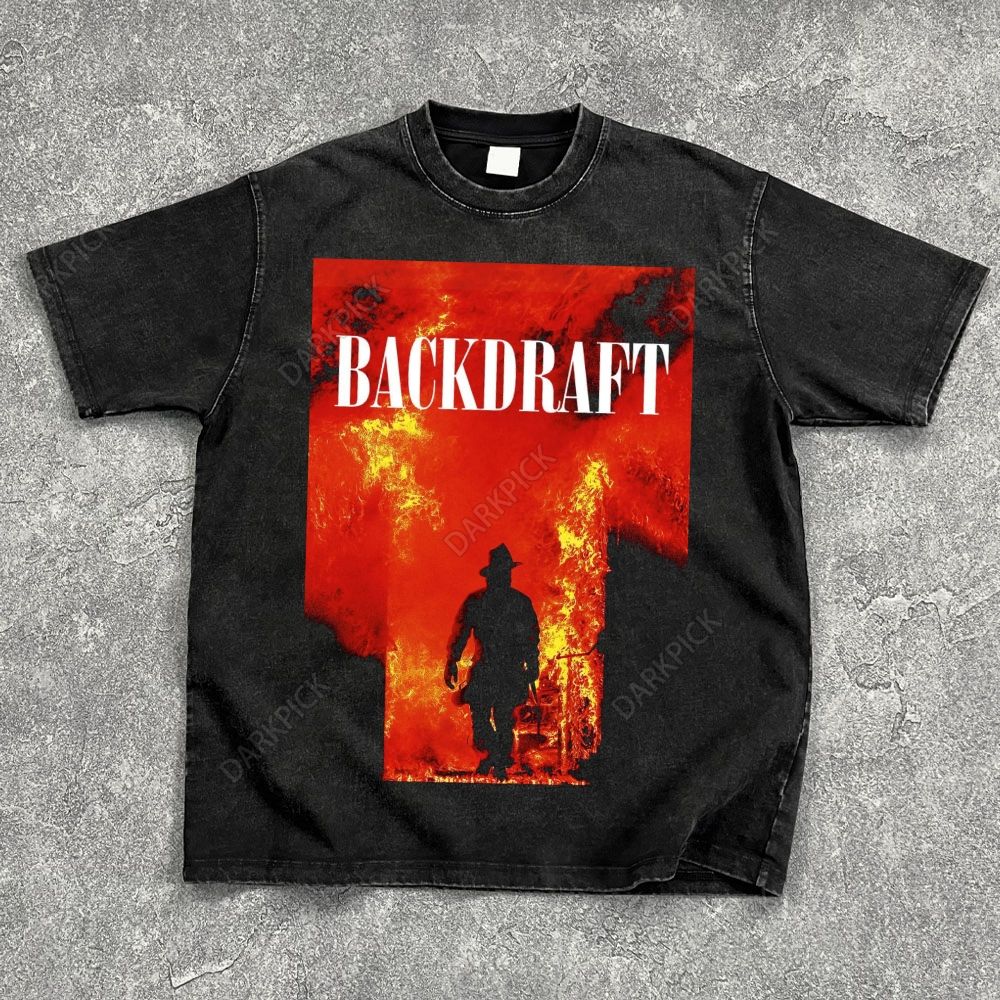 Backdraft Movie Washed Oversize T-Shirt – darkpick