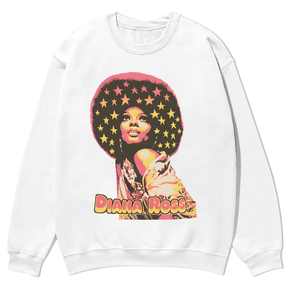 Vintage Diana Ross Casual Crewneck Sweatshirt