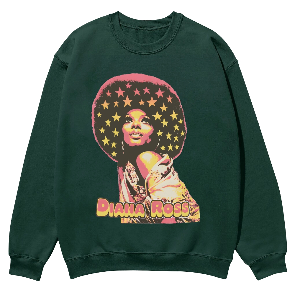Vintage Diana Ross Casual Crewneck Sweatshirt
