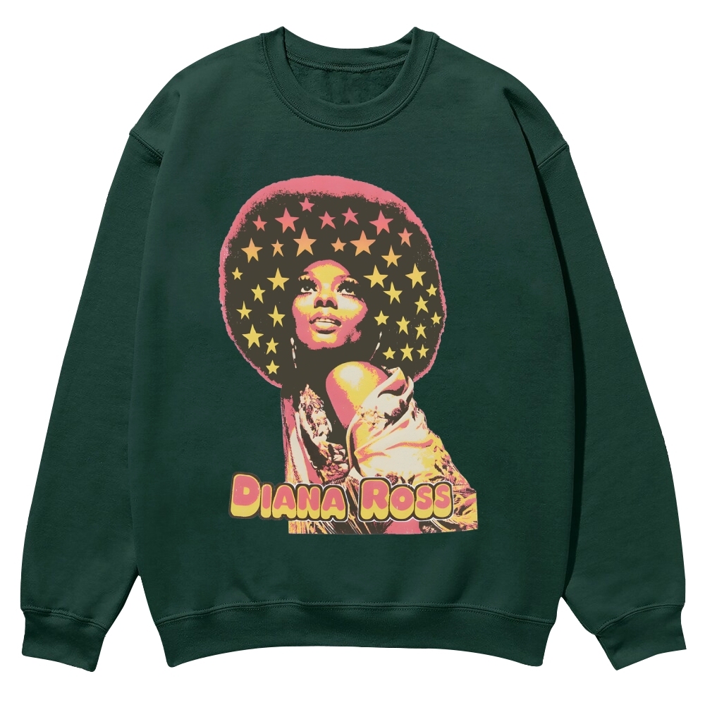 Vintage Diana Ross Casual Crewneck Sweatshirt