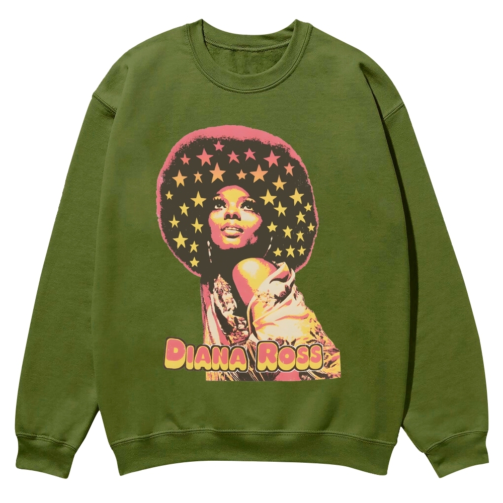 Vintage Diana Ross Casual Crewneck Sweatshirt