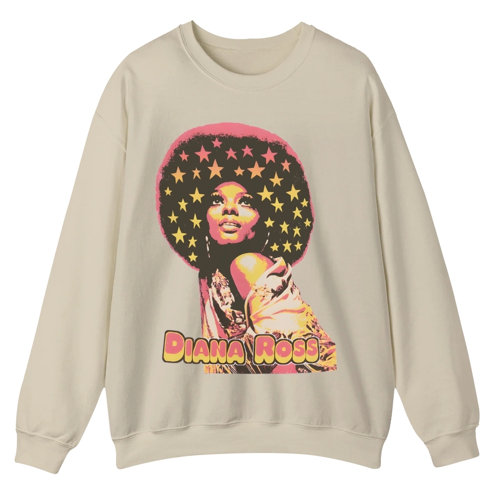 Vintage Diana Ross Casual Crewneck Sweatshirt