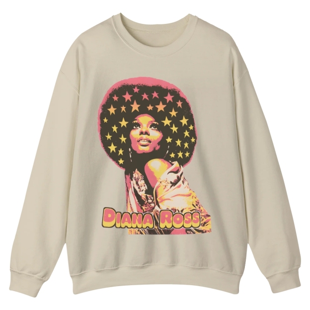 Vintage Diana Ross Casual Crewneck Sweatshirt