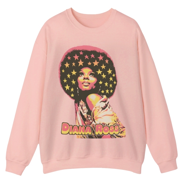 Vintage Diana Ross Casual Crewneck Sweatshirt