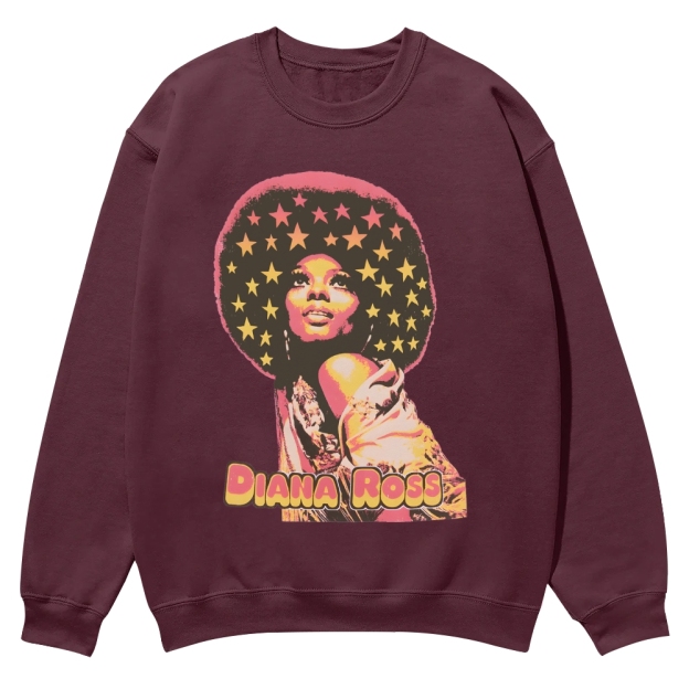 Vintage Diana Ross Casual Crewneck Sweatshirt