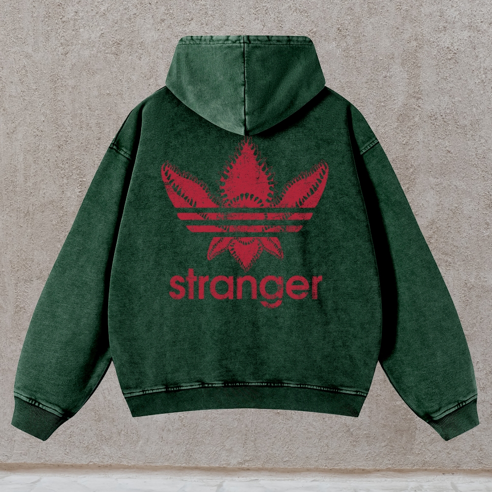 Stranger Things Demogorgon Adidas Unisex Casual Washed Hoodie