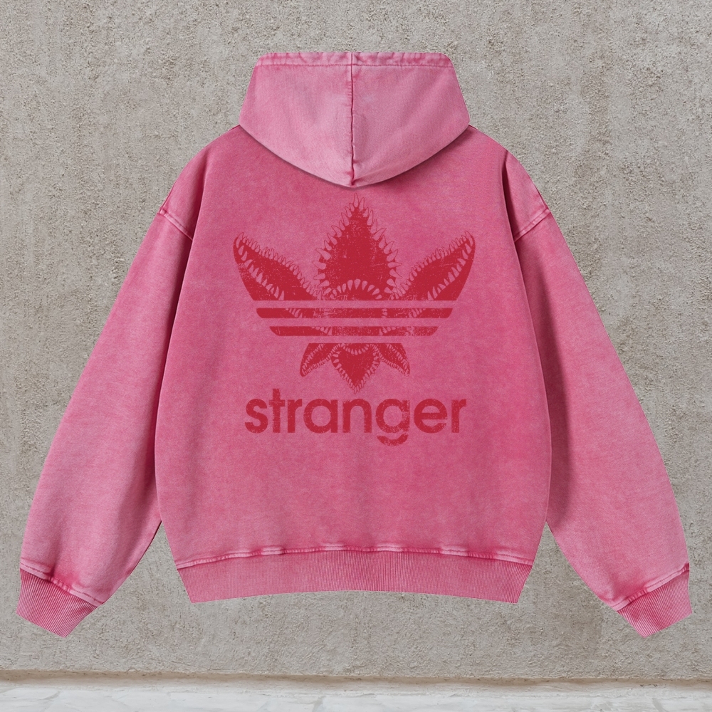 Stranger Things Demogorgon Adidas Unisex Casual Washed Hoodie