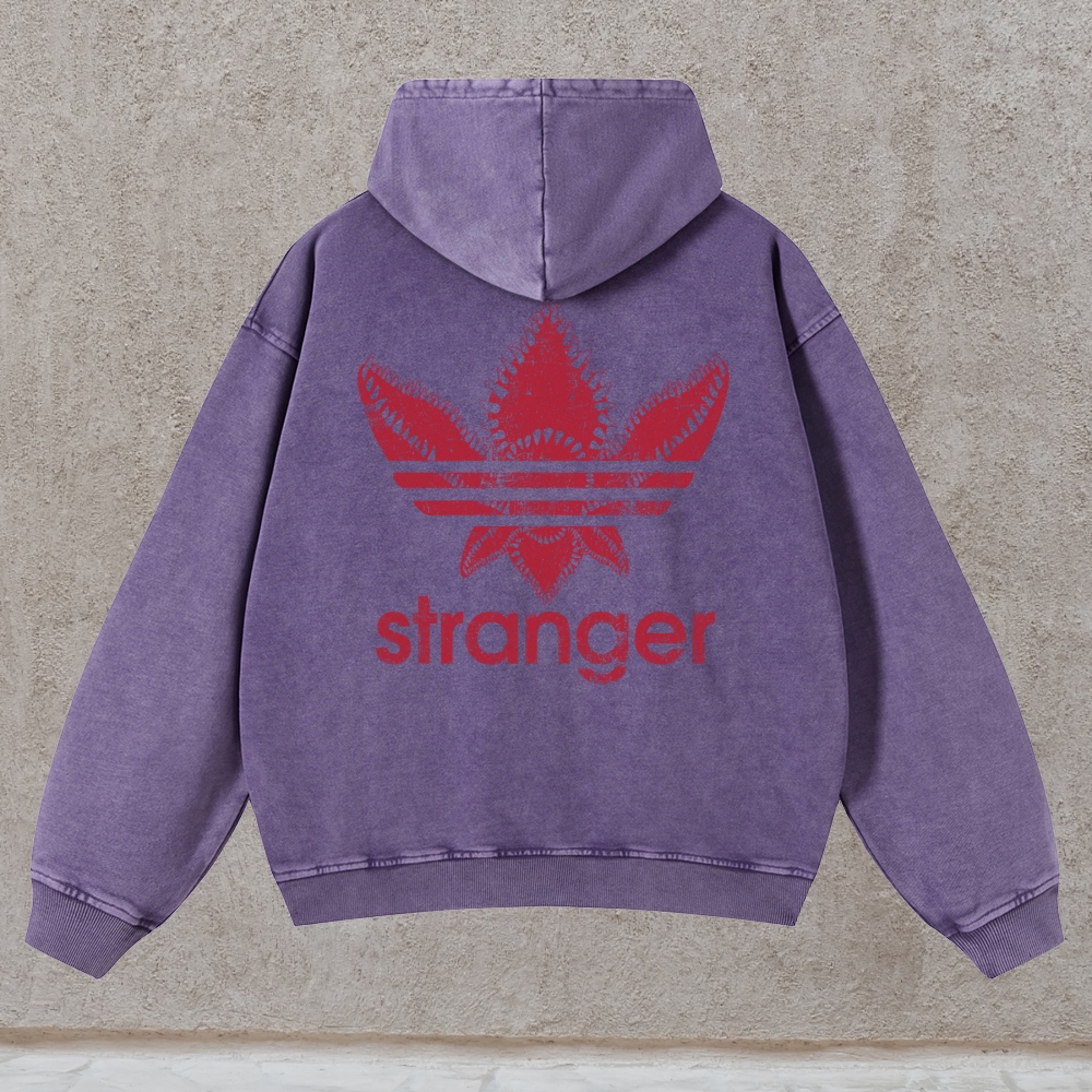 Stranger Things Demogorgon Adidas Unisex Casual Washed Hoodie