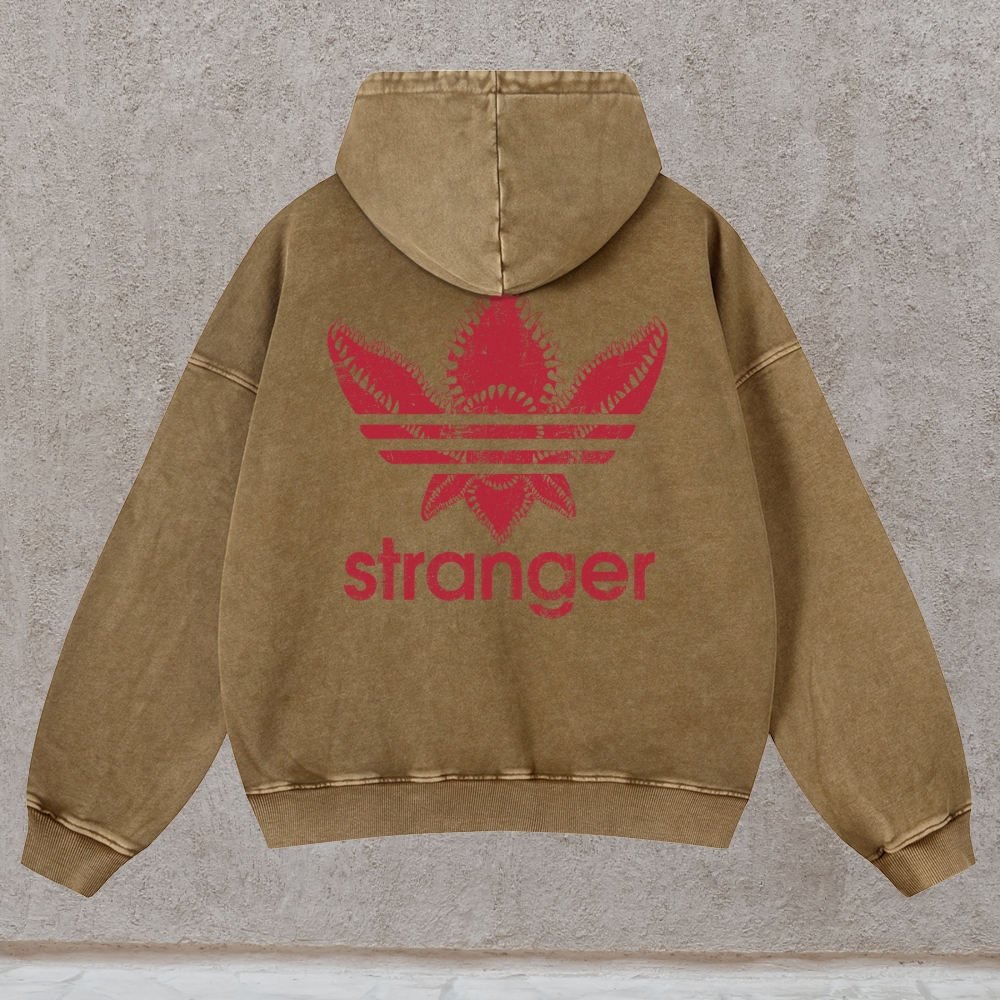 Stranger Things Demogorgon Adidas Unisex Casual Washed Hoodie