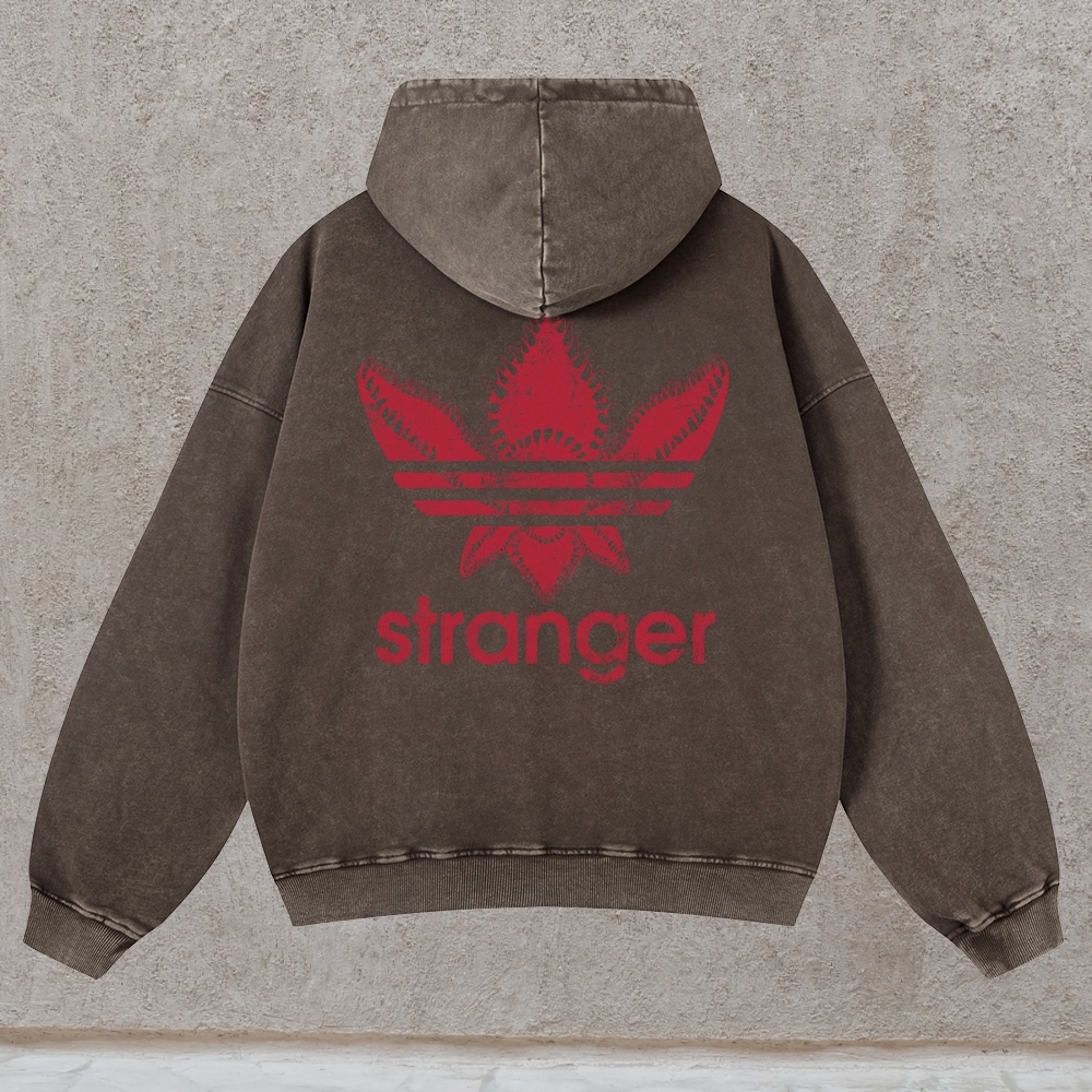 Stranger Things Demogorgon Adidas Unisex Casual Washed Hoodie