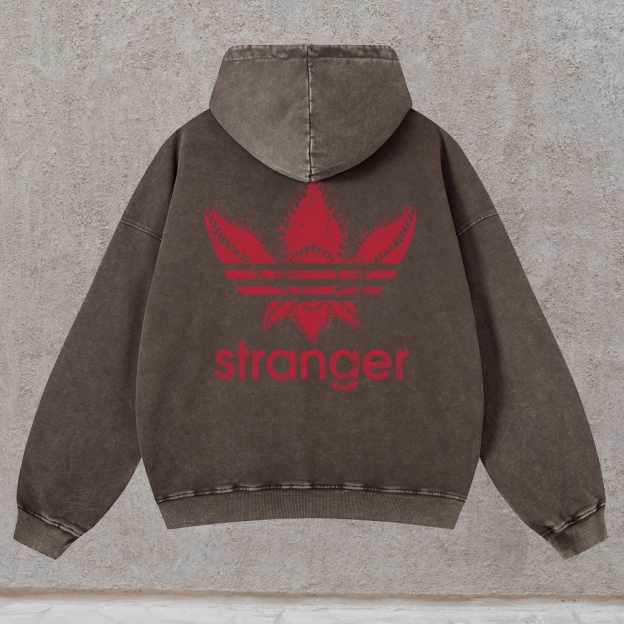 Stranger Things Demogorgon Adidas Unisex Casual Washed Hoodie