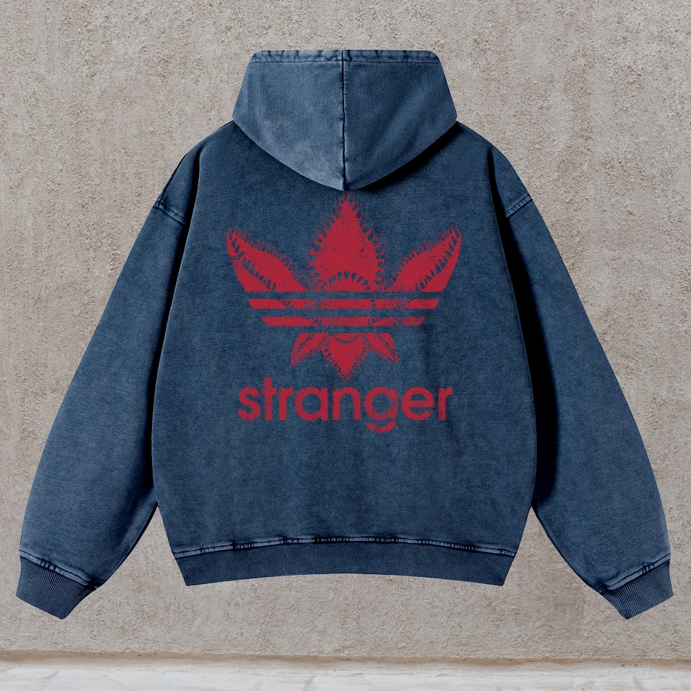 Stranger Things Demogorgon Adidas Unisex Casual Washed Hoodie