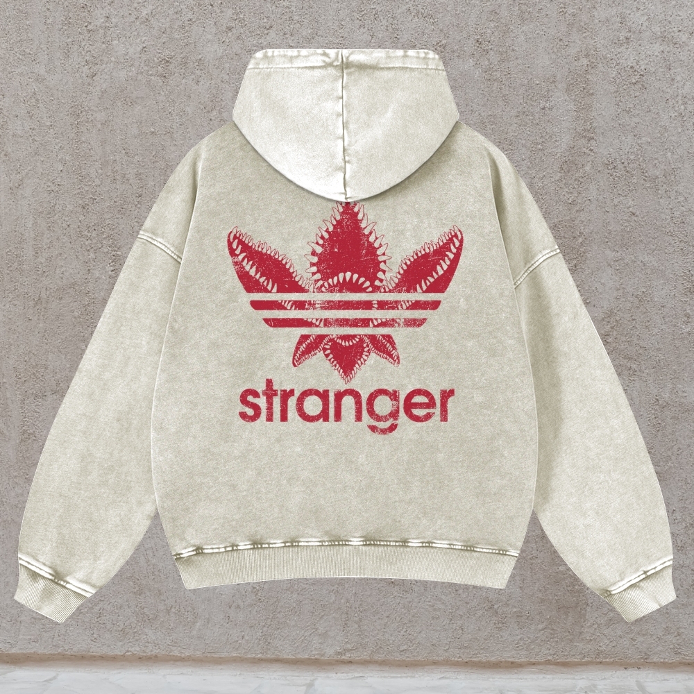 Stranger Things Demogorgon Adidas Unisex Casual Washed Hoodie