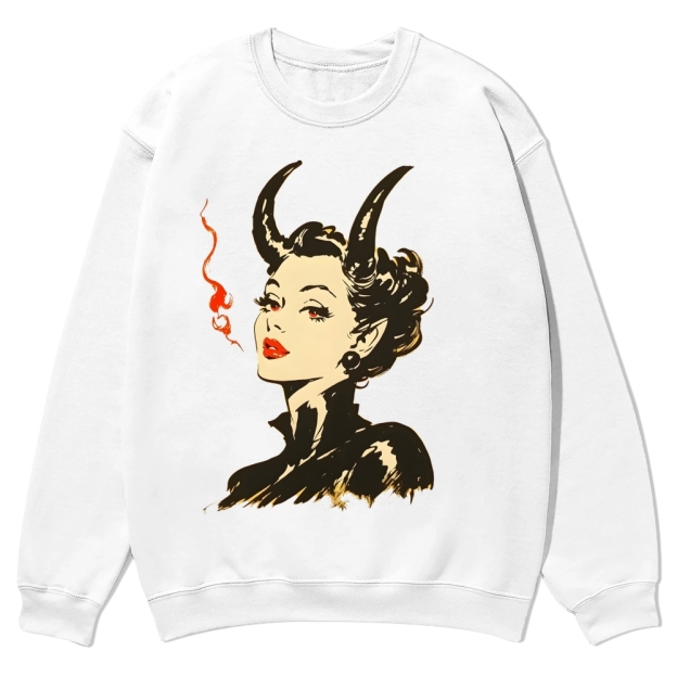 Devil Woman Casual Crewneck Sweatshirt