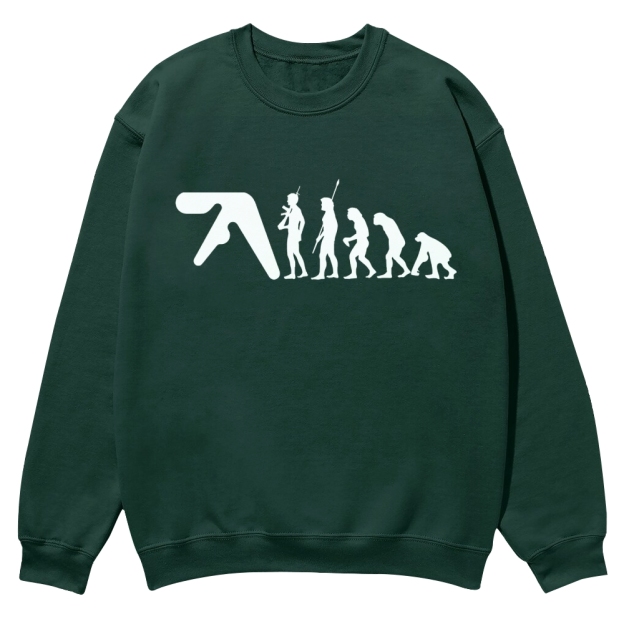 Aphex Twin evolution Casual Crewneck Sweatshirt