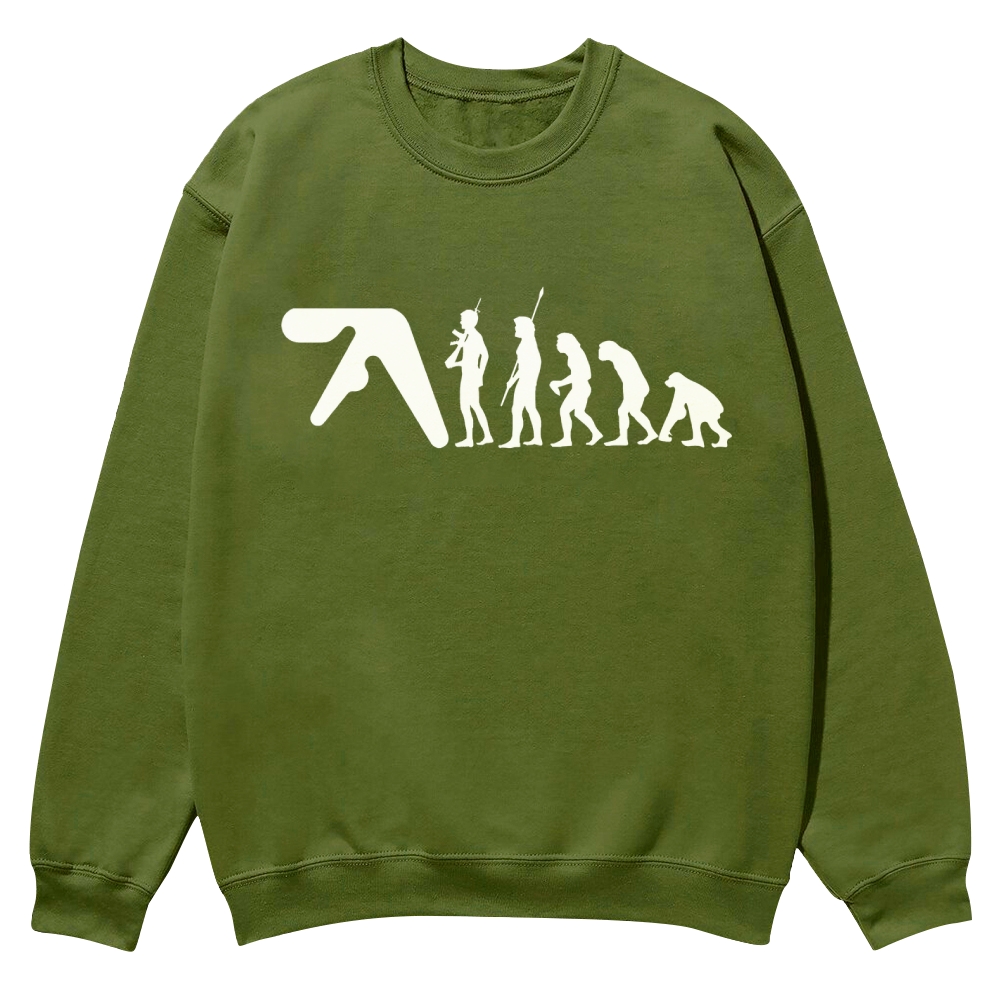 Aphex Twin evolution Casual Crewneck Sweatshirt