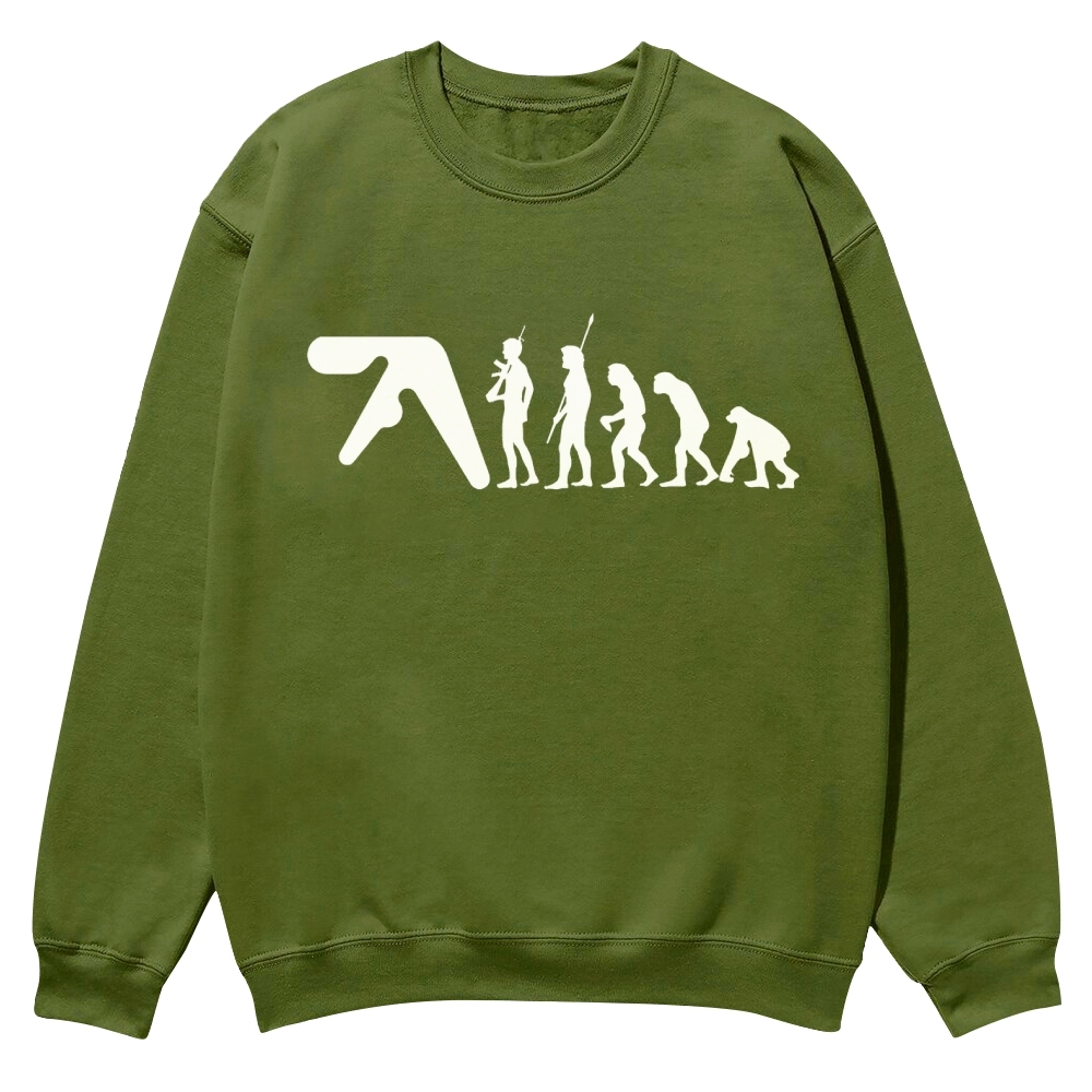 Aphex Twin evolution Casual Crewneck Sweatshirt