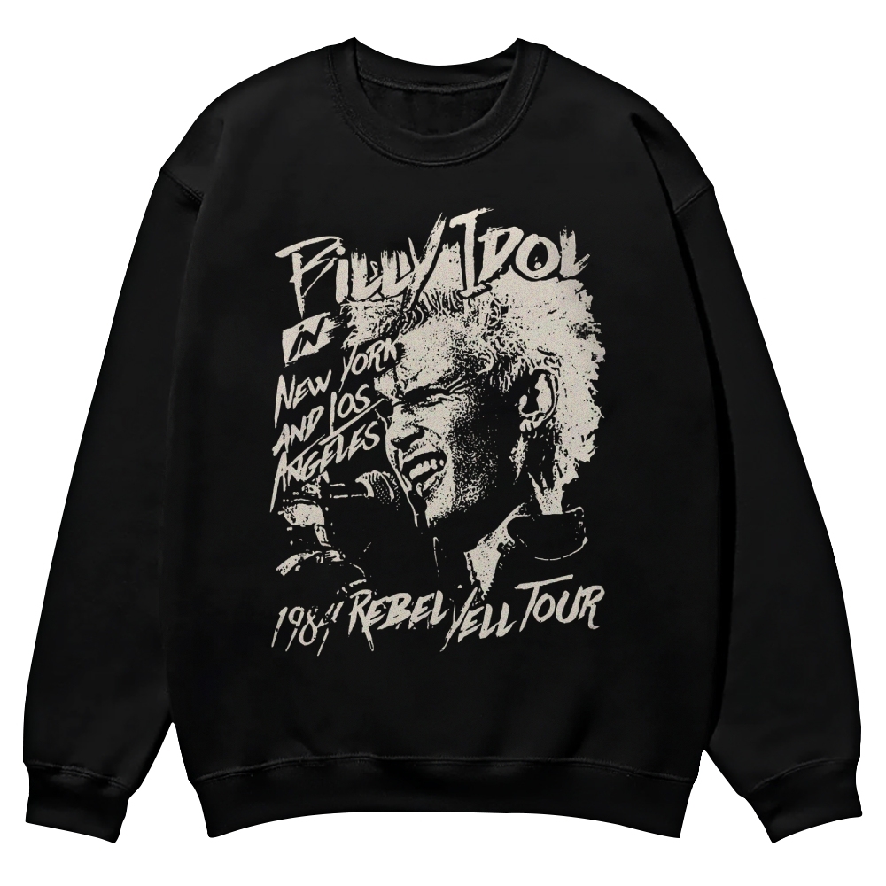 Vintage Billy Idol 1984 Rebel Yell Tour Casual Crewneck Sweatshirt