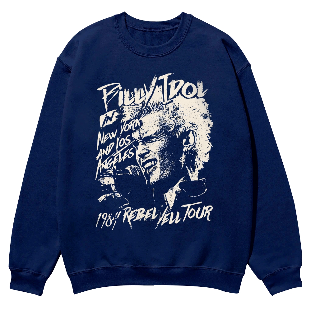 Vintage Billy Idol 1984 Rebel Yell Tour Casual Crewneck Sweatshirt