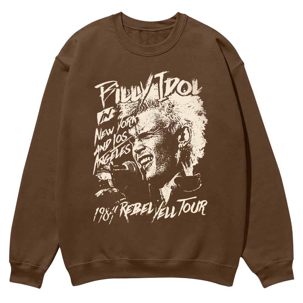 Vintage Billy Idol 1984 Rebel Yell Tour Casual Crewneck Sweatshirt