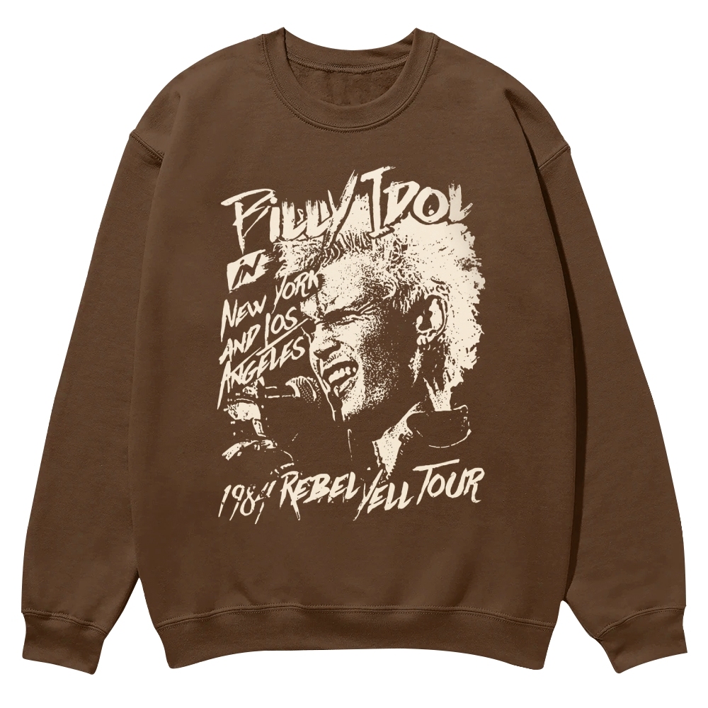 Vintage Billy Idol 1984 Rebel Yell Tour Casual Crewneck Sweatshirt