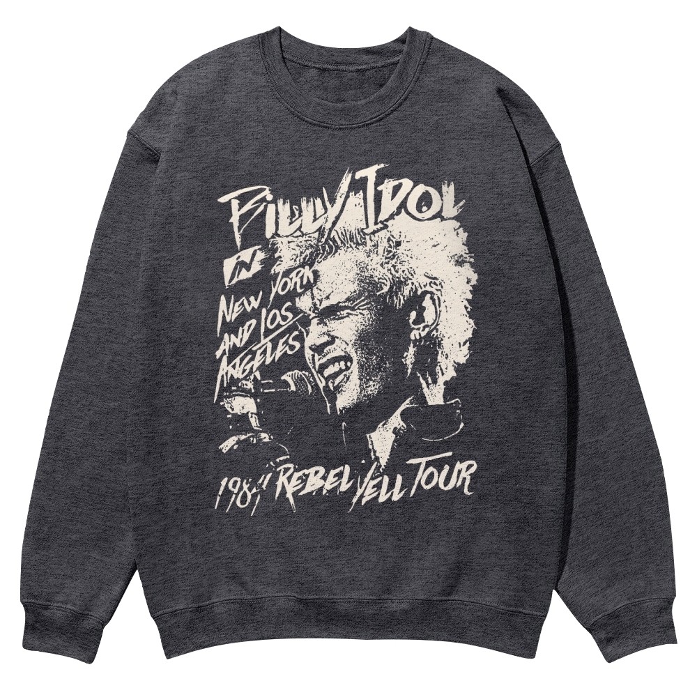 Vintage Billy Idol 1984 Rebel Yell Tour Casual Crewneck Sweatshirt