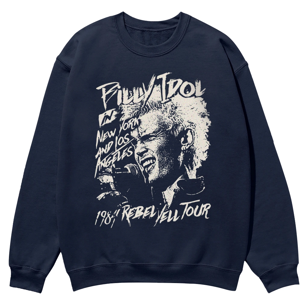 Vintage Billy Idol 1984 Rebel Yell Tour Casual Crewneck Sweatshirt