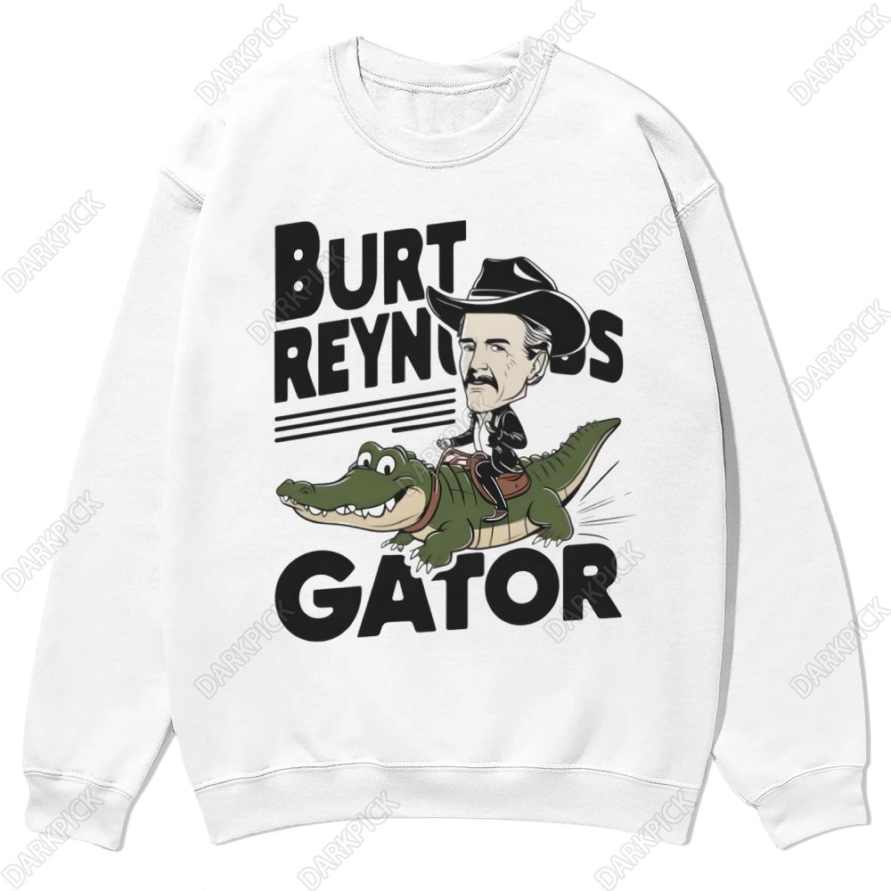 Burt Reynolds Gator Casual Crewneck Sweatshirt