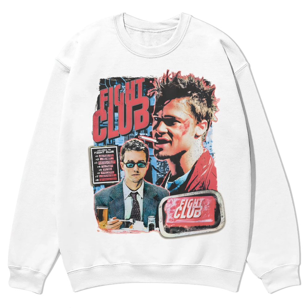 Vintage Fight Club (1999) Movie Casual Crewneck Sweatshirt