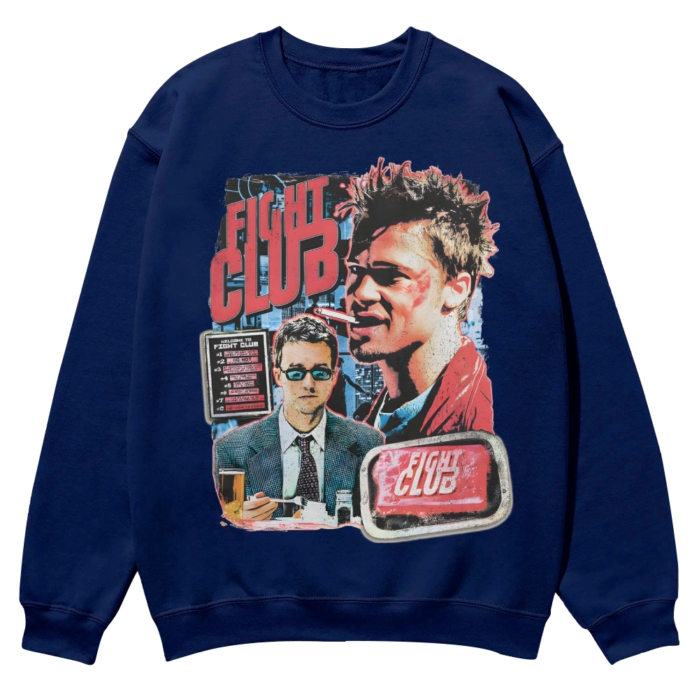Vintage Fight Club (1999) Movie Casual Crewneck Sweatshirt