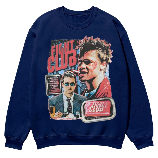 Vintage Fight Club (1999) Movie Casual Crewneck Sweatshirt