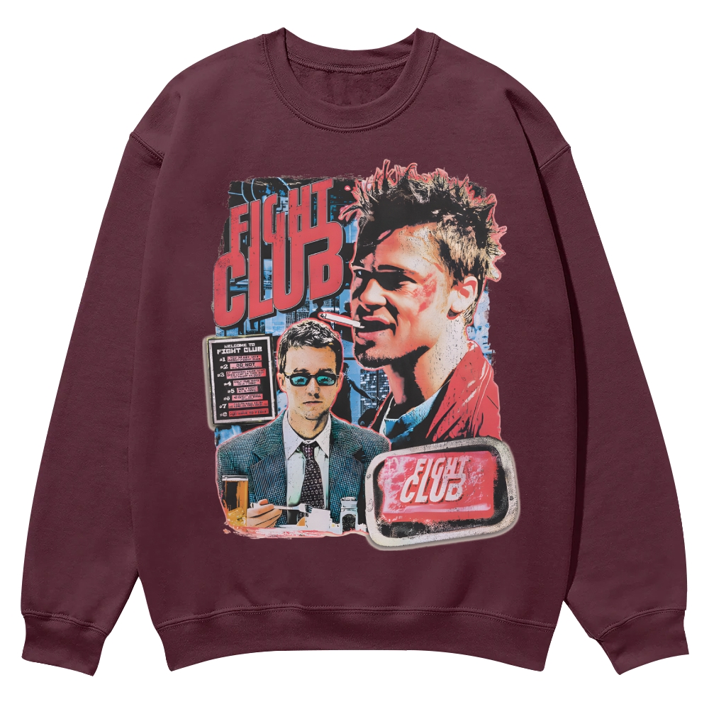Vintage Fight Club (1999) Movie Casual Crewneck Sweatshirt
