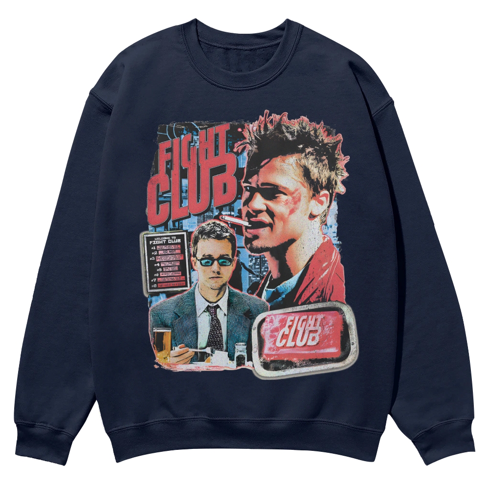 Vintage Fight Club (1999) Movie Casual Crewneck Sweatshirt