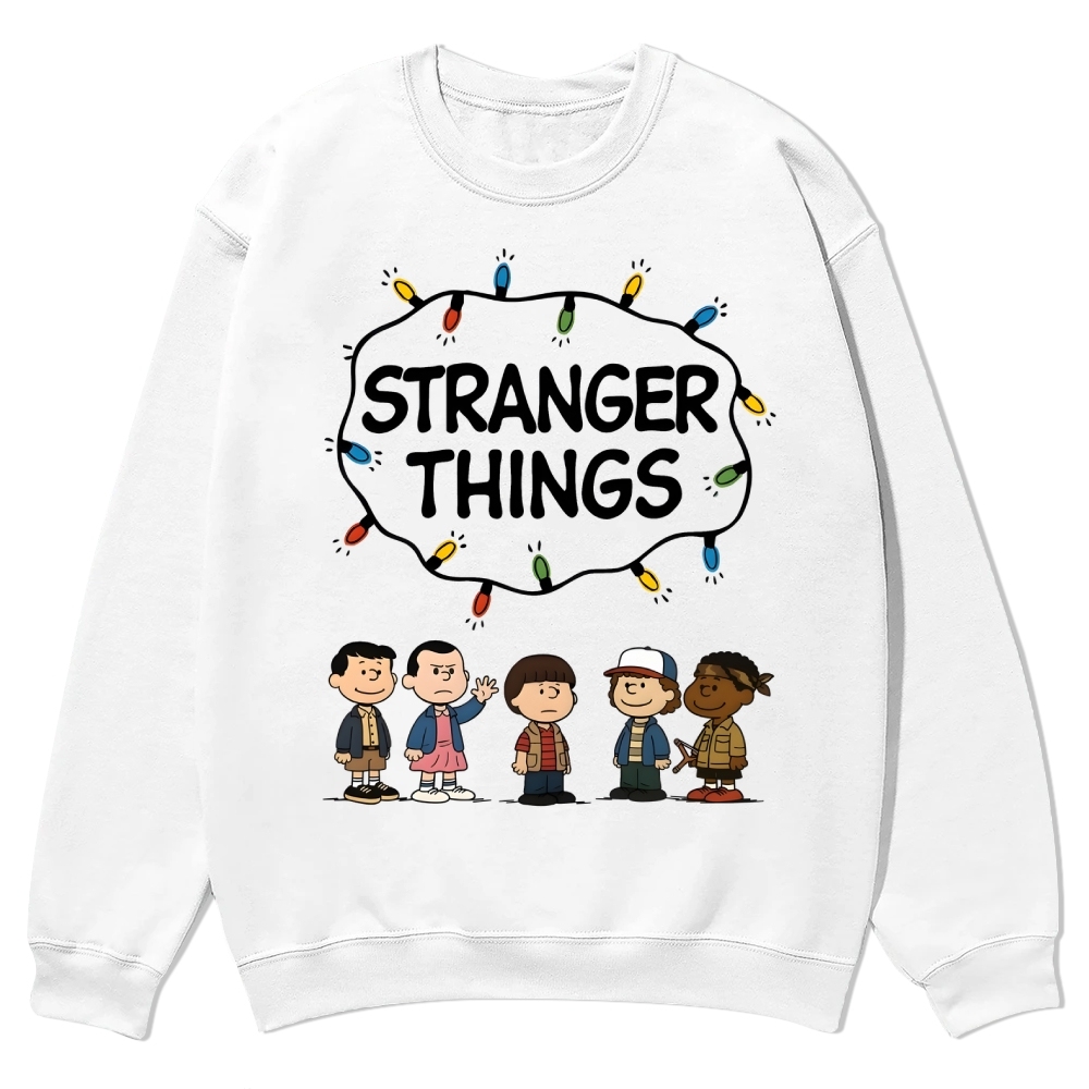 Stranger Things the Peanuts comic Casual Crewneck Sweatshirt