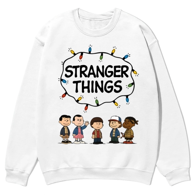 Stranger Things the Peanuts comic Casual Crewneck Sweatshirt