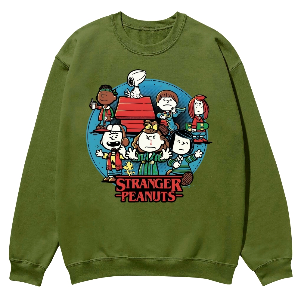 Stranger Things the Peanuts comic Casual Crewneck Sweatshirt