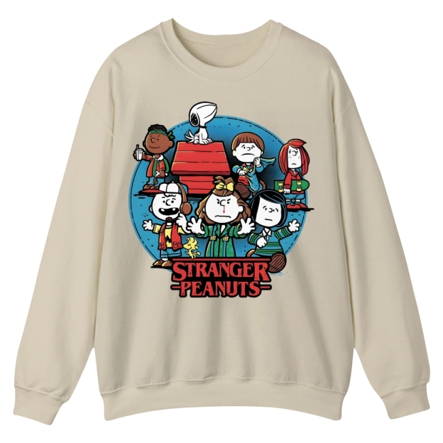 Stranger Things the Peanuts comic Casual Crewneck Sweatshirt