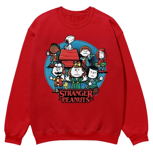 Stranger Things the Peanuts comic Casual Crewneck Sweatshirt
