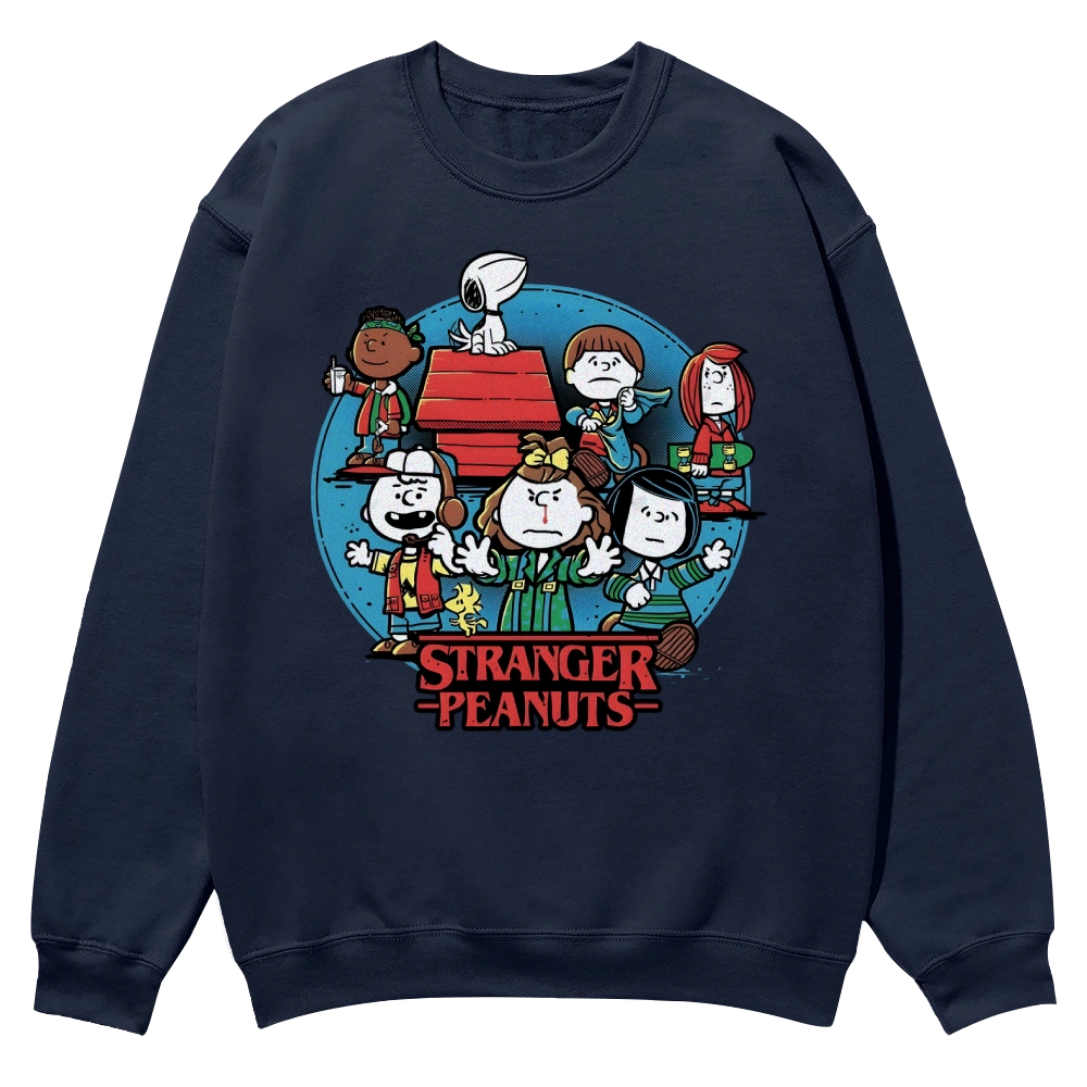Stranger Things the Peanuts comic Casual Crewneck Sweatshirt