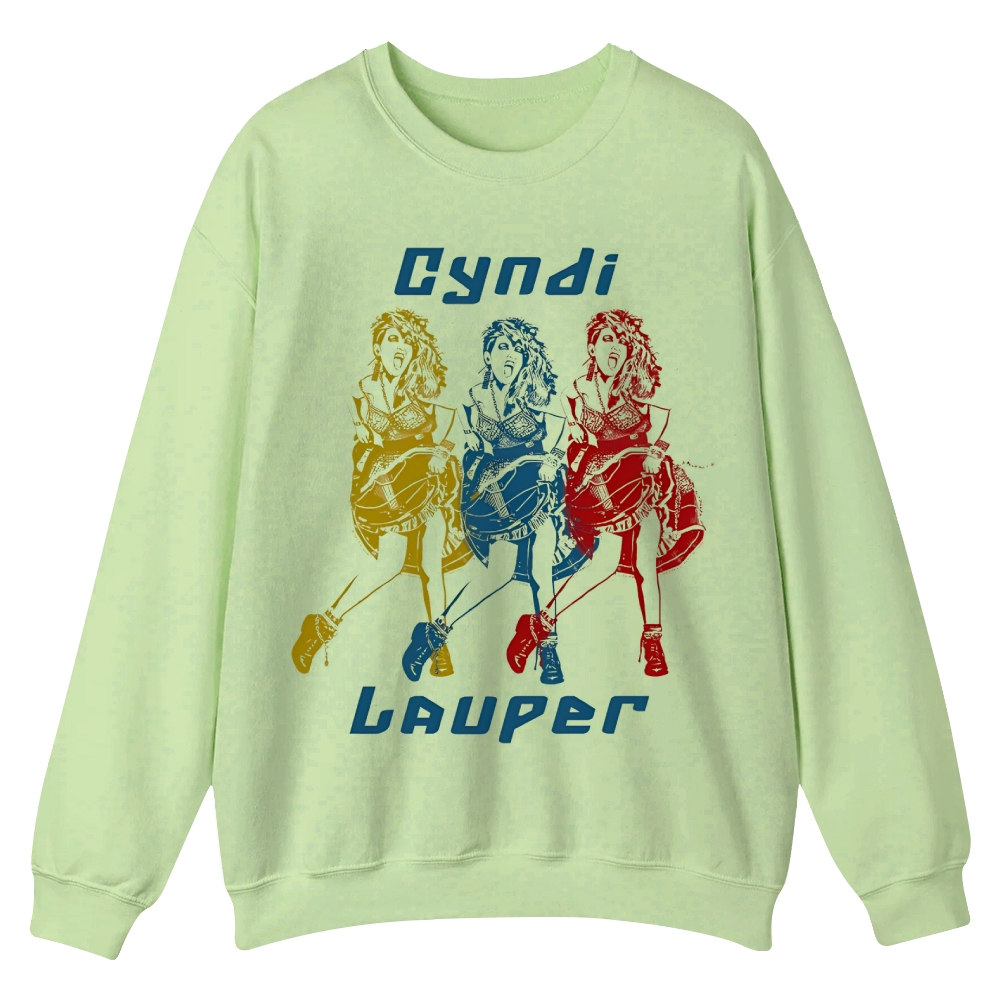 Vintage  Cyndi Lauper Casual Crewneck Sweatshirt
